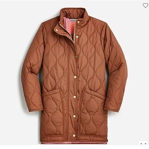 J. Crew New Quilted Cocoon Puffer Coat